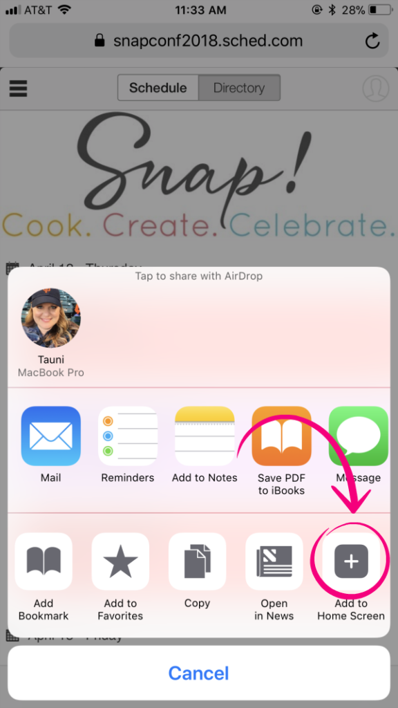 Snap Conference 2018 Mobile Schedule